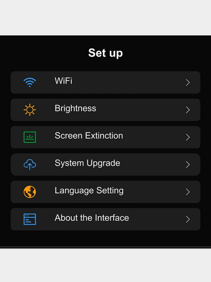 The setting interface of Smart Pad.